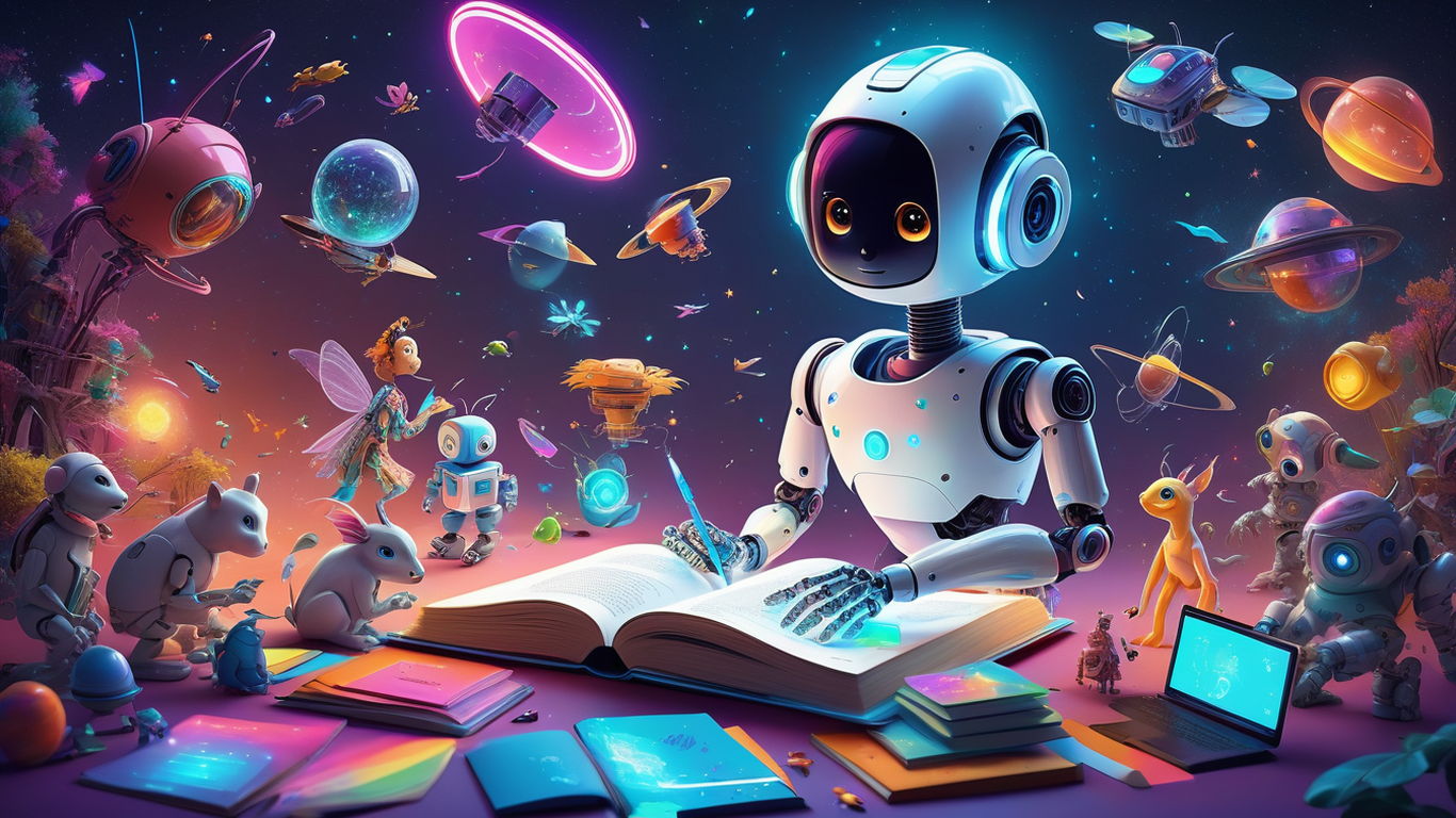 A vibrant and magical digital illustration representing